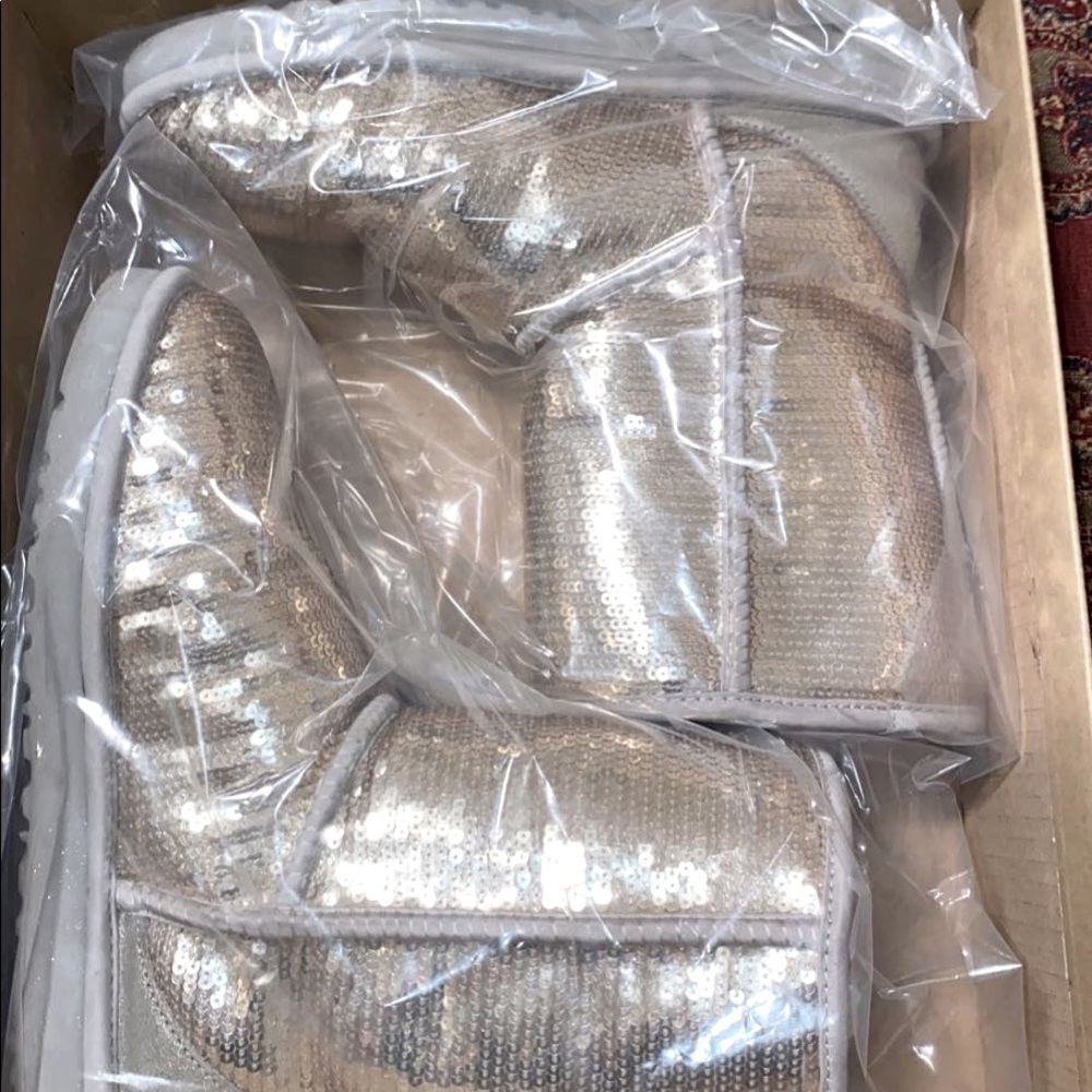 silver sequin UGG boots